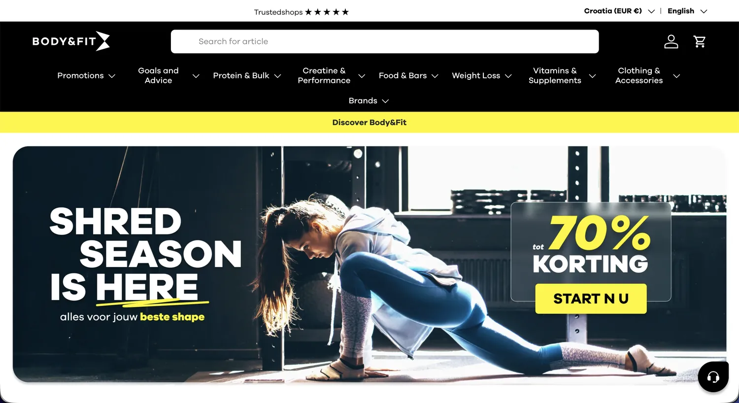 Body & Fit Shopify storefront